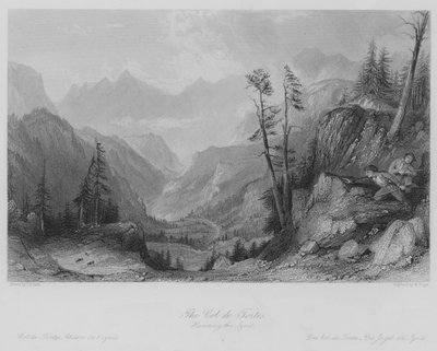 Col de Tortes, lov na Izoida (rytina) od Thomas (after) Allom