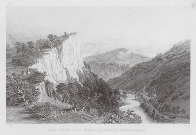 High Tor, poblíž Matlock, Derbyshire (rytina) od Thomas (after) Allom