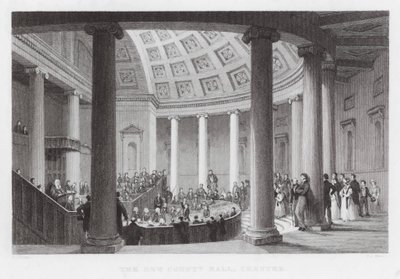 The New County Hall, Chester (rytina) od Thomas (after) Allom