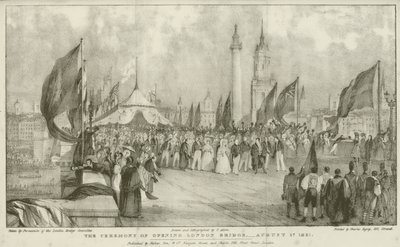 Slavnostní otevření London Bridge od Thomas (after) Allom