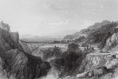 Thiers, Puy-de-Dome (rytina) od Thomas (after) Allom