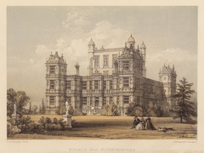 Wollaton Hall, Nottinghamshire (akvatinta) od Thomas (after) Allom