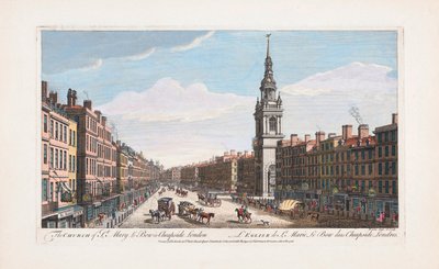 Kostel St, Mary le Bow, Londýn od Thomas (after) Bowles