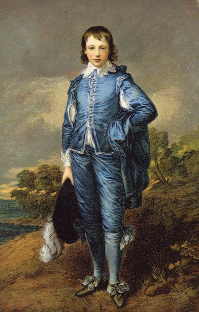 Gainsboroughův Modrý chlapec (barevná litografie) od Thomas (after) Gainsborough