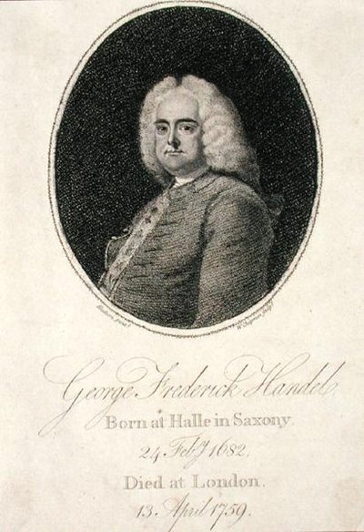 George Frederick Handel (1685-1759) ryl W. Chapman (rytina) od Thomas (after) Hudson