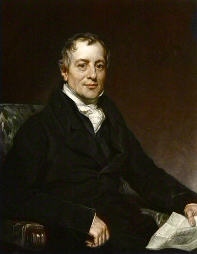 Portrét Davida Ricarda - rytina podle Thomase Phillipse - David Ricardo (1772 - 1823), britský ekonom od Thomas (after) Phillips