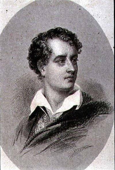 Portrét George, Lord Byron (1788-1824) (rytina) od Thomas (after) Phillips