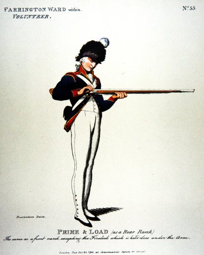 Farrington Ward, uvnitř, Dobrovolník od Thomas (after) Rowlandson