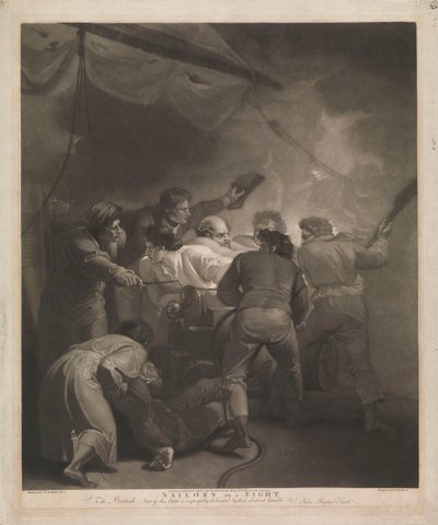 Námořníci v boji od Thomas (after) Stothard