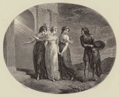 Pozvánka z „Poutníkova pokroku“ (rytina) od Thomas (after) Stothard