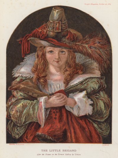 Le Chapeau de Brigand (barevná litografie) od Thomas (after) Uwins