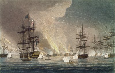 Bombardování Alžíru Královským námořnictvem od Thomas (after) Whitcombe