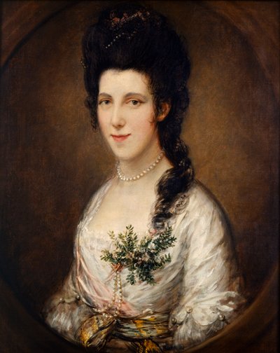 Portrét dámy (olej na plátně) od Thomas (attr. to) Gainsborough
