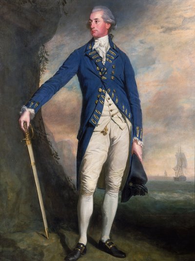Kapitán sir George Montagu (1750-1829), asi 1780-90 (olej na plátně) od Thomas (attr.to) Beach