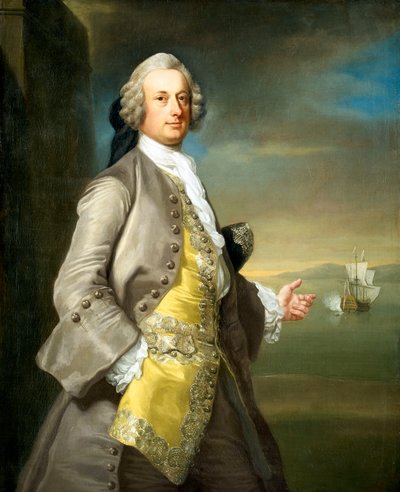 Kapitán Richard Chadwick (zemř. 1748) od Thomas (attr.to) Hudson