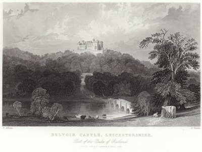 Hrad Belvoir v Leicestershire od Thomas Allom