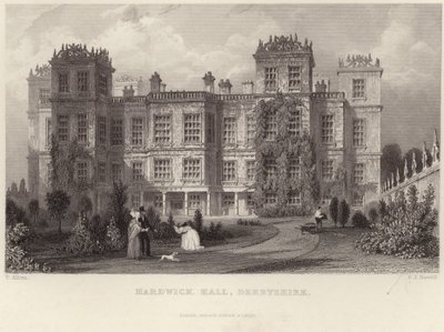 Hardwick Hall v Derbyshire od Thomas Allom
