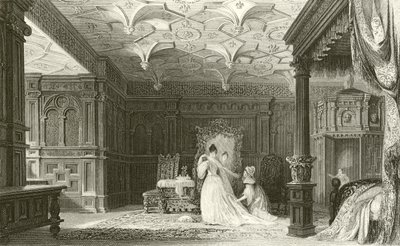 Interiér Sizergh Hall, Westmorland od Thomas Allom