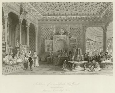 Interiér turecké Caffinet od Thomas Allom