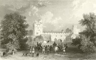 Hrad Naworth, Cumberland od Thomas Allom