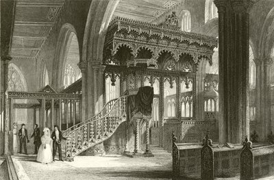 Sefton Church, Lancashire od Thomas Allom