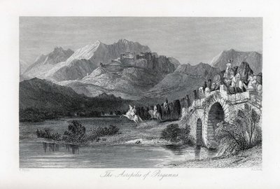 Akropole v Pergamu, 1882 od Thomas Allom