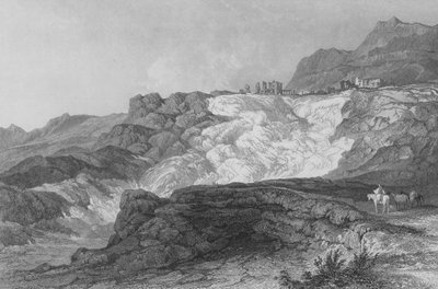 Ruiny Hierapolis, nyní nazývané Pambouk Kaleh, na cestě z Laodiceje od Thomas Allom