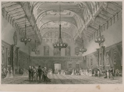 Galerie Waterloo, Buckinghamský palác. Vydáno v roce 1840 od Thomas Allom