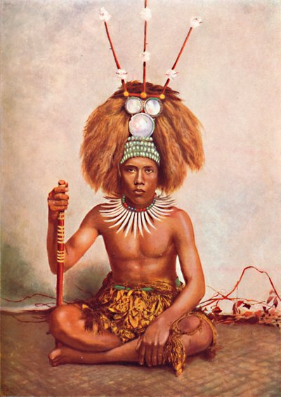 Samojský náčelník v kompletním slavnostním kostýmu, 1902 od Thomas Andrew