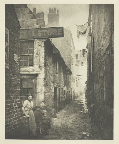 Stará vila u ulice High Street od Thomas Annan