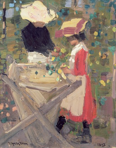 Sbírání chmele, 1893 od Thomas Austen Brown