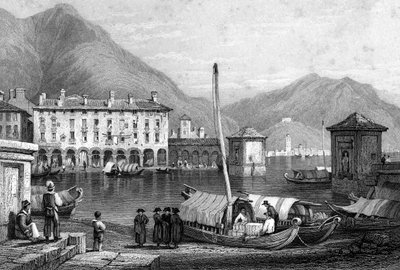 Como a jezero Como, Lombardie, Itálie, 19. století. od Thomas Barber