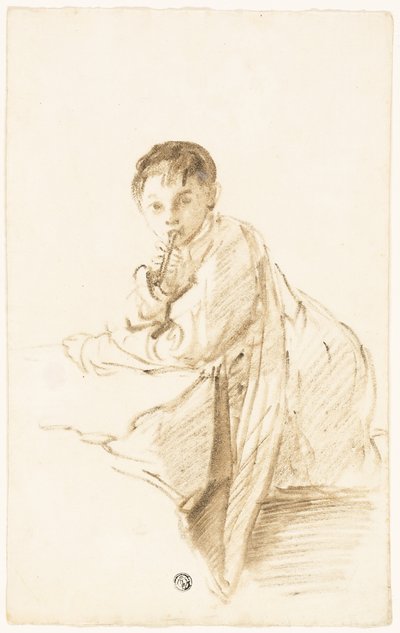 Dítě s hudebním nástrojem od Thomas Barker