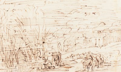 Postavy v krajině [verso] od Thomas Barker
