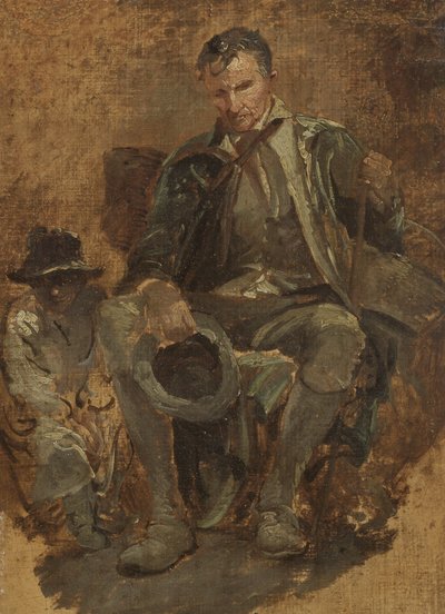 Studie dřevorubce (olej na plátně) od Thomas Barker of Bath