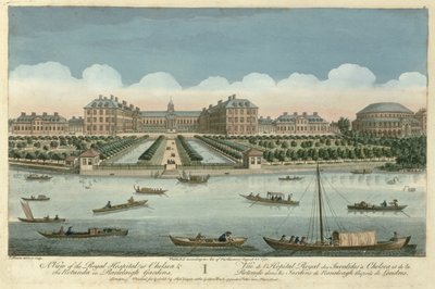Pohled na Královskou nemocnici v Chelsea a rotundu v Ranelagh Gardens, hospoda. Robert Sayer, 1751 od Thomas Bowles