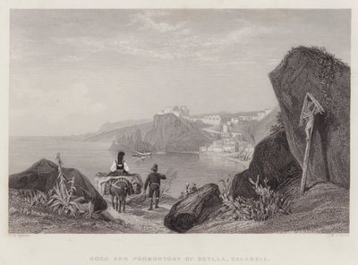 Rock and Promontory of Scylla, Calabria, Italy (rytina) od Thomas Brabazon Aylmer