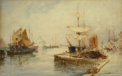 Vchod do Giudecca Venice, kolem roku 1870 (tužka a akvarel) od Thomas Bush Hardy