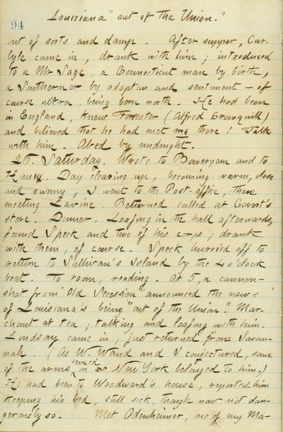 Thomas Butler Gunn Diaries- svazek 15, strana 104, 25. ledna 1861 od Thomas Butler Gunn