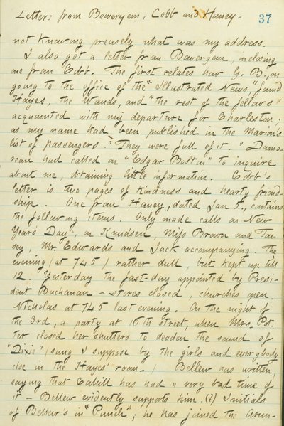 Thomas Butler Gunn Diaries- svazek 15, strana 44, 6. ledna 1861 od Thomas Butler Gunn