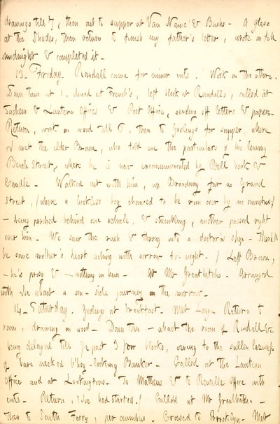 Thomas Butler Gunn Diaries- svazek 5, strana 16, 12.- 14. srpna 1852 od Thomas Butler Gunn