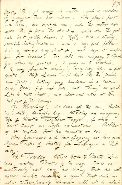 Thomas Butler Gunn Diaries- svazek 8, strana 104, 16. – 18. Listopadu 1856 od Thomas Butler Gunn