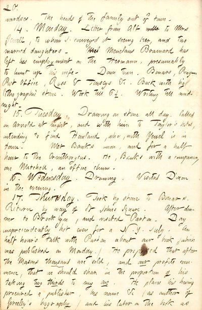 Thomas Butler Gunn Diaries- svazek 8, strana 27, 13. – 17. Července 1856 od Thomas Butler Gunn
