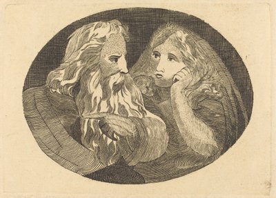 Lear a Cordelie od Thomas Butts, Jr. after William Blake