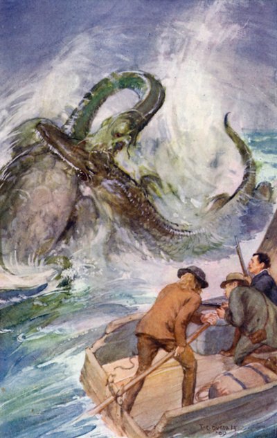 Ilustrace k Cestě do středu Země od Julese Verna (barevné lito) od Thomas Cantrell Dugdale