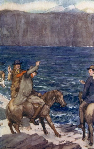 Ilustrace na cestu do centra Země Jules Verne (Color Litho) od Thomas Cantrell Dugdale