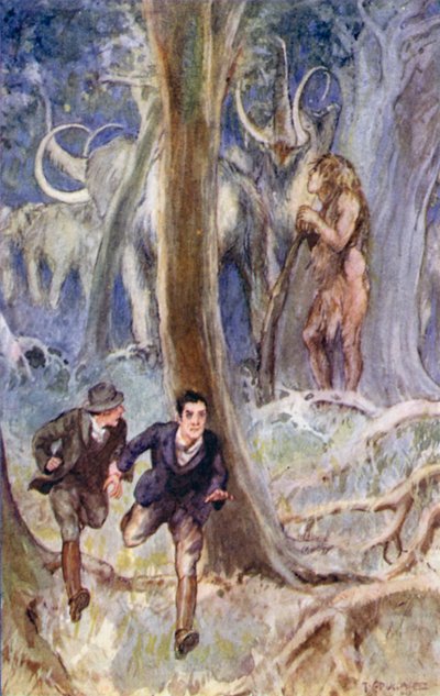 Ilustrace k Cestě do středu Země od Julese Verna (barevné lito) od Thomas Cantrell Dugdale