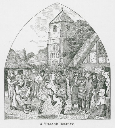 Prázdniny na vesnici (litografie) od Thomas Charles Barfield