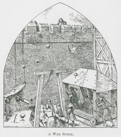 Válečná scéna (litografie) od Thomas Charles Barfield