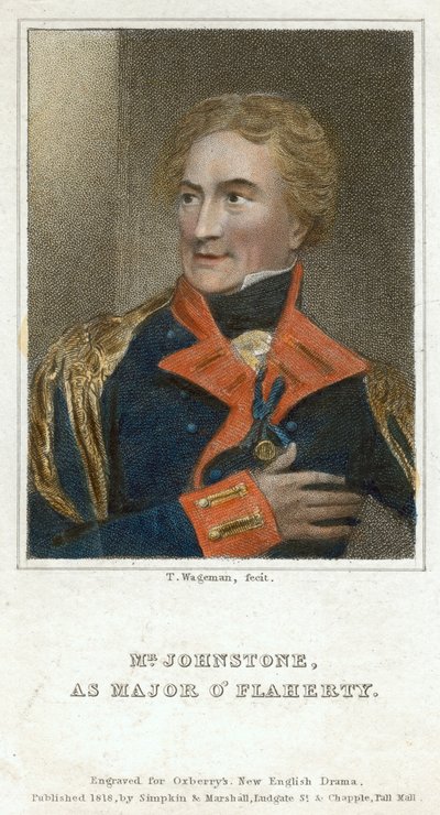 Pan Johnstone jako major OFlaherty, 1818. od Thomas Charles Wageman